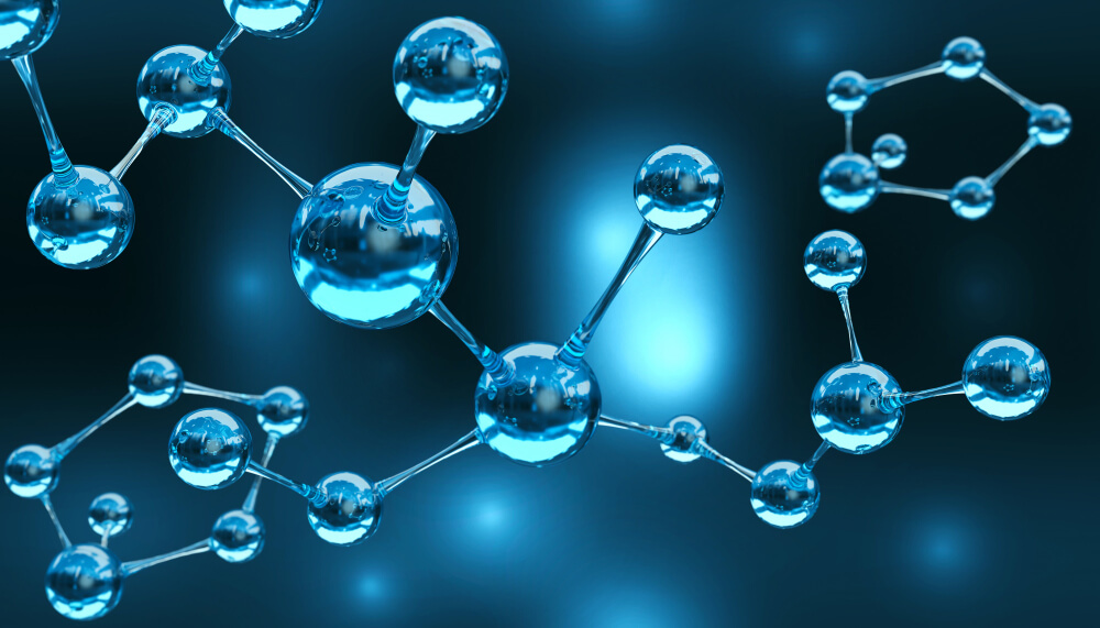 Blue Molecules illustration